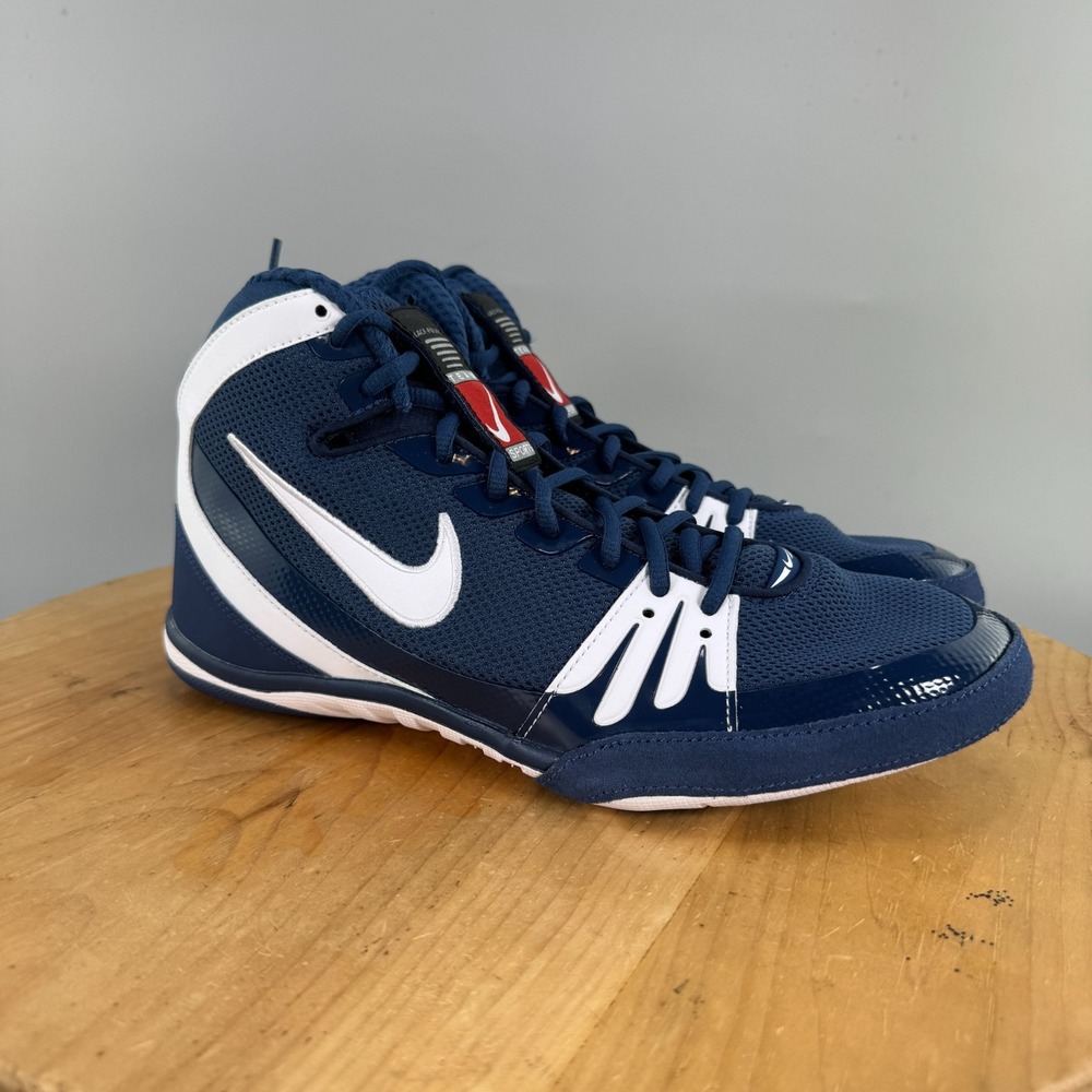 Nike Freek Mens Size 11 Wrestling Shoes Navy Blue White Boxing MMA 2024 NEW